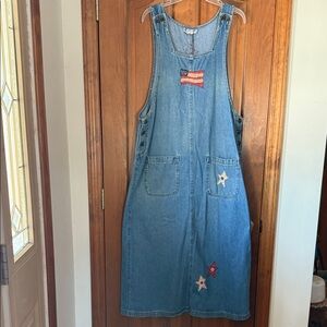 Blue Denim  Dress with Star Accents